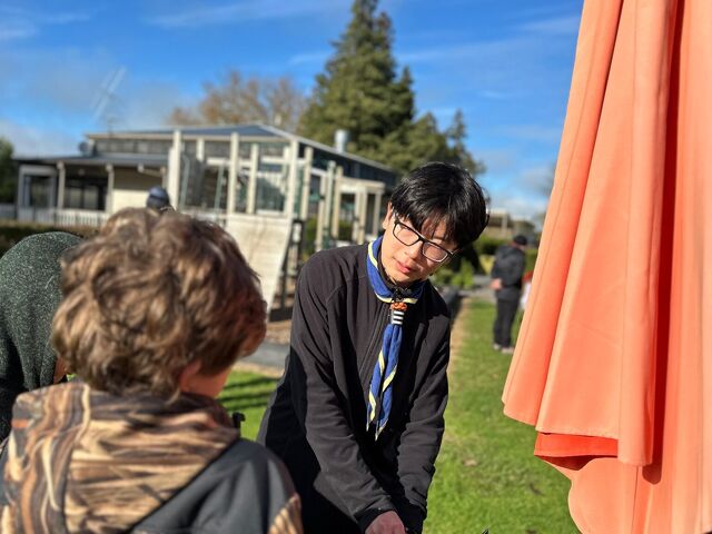 Scout Tristan hones his skills